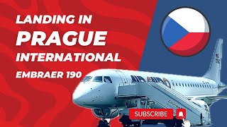 Landing in Prague LKPR RWY 24 Air Cairo Embraer 190 4K