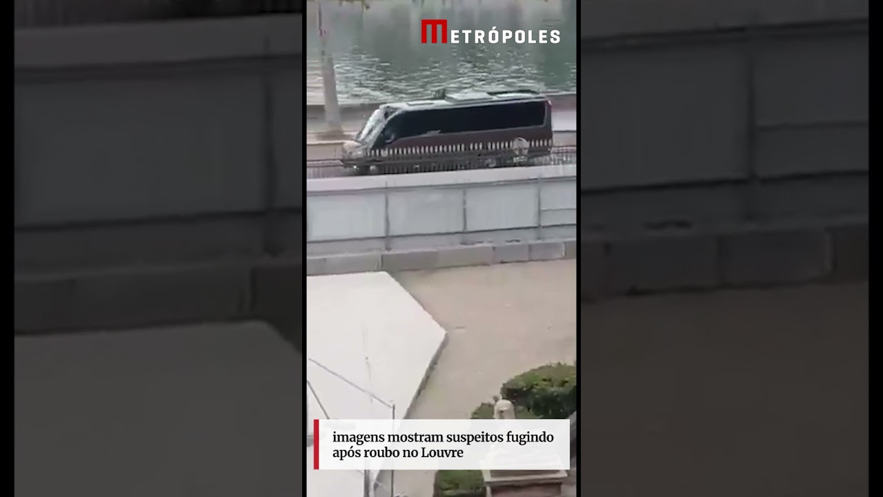 Imagens mostram suspeitos fugindo após roubo no Louvre