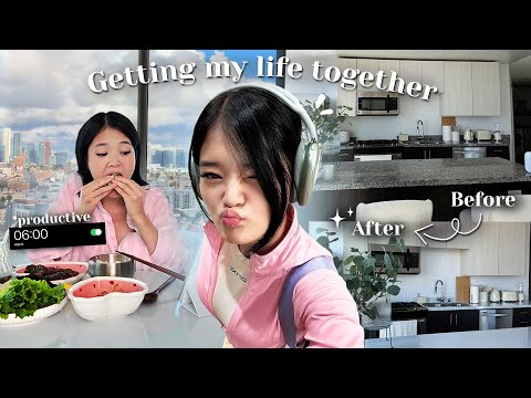 GETTING MY LIFE TOGETHER: depression, being productive✨, kitchen MAKEOVER, self-care, workout