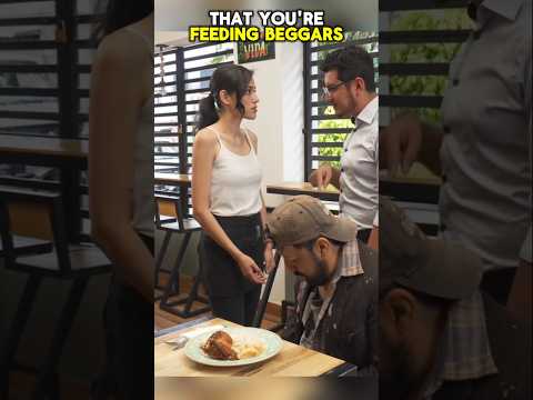 Kind Waiter Helps Hungry Man!A Heartwarming Story ❤️#shorts #short
