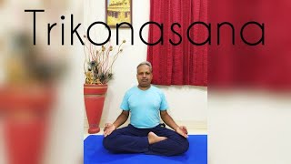 Trikonasana | Triangle Pose | Step by Step | Suntrupthi Yoga.