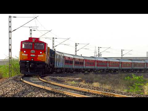 Goods Locomotive with Passenger Trains at Full Speed | Part 4