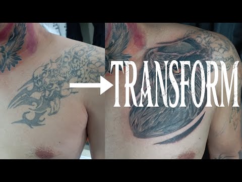 COVER UP TATTOO  TIMELAPSE | From LOL to OWL