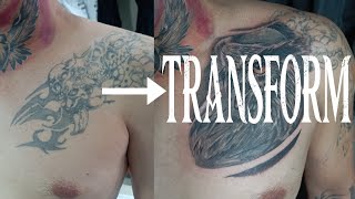 COVER UP TATTOO  TIMELAPSE | From LOL to OWL