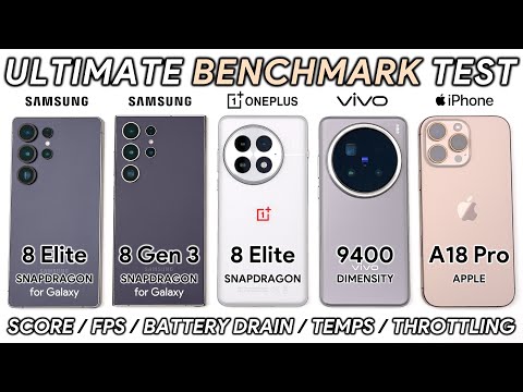 Samsung S25 Ultra vs S24 Ultra vs OnePlus 13 vs Vivo X200 Pro vs iPhone 16 Pro Max Benchmark Test