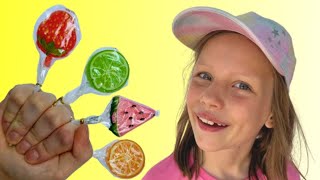 Alex und Nastya spielen im Garten Kinderlieder