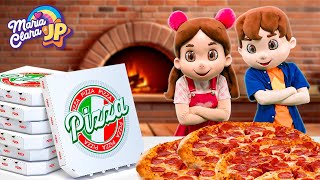 Maria Clara e JP são Vendedores de Pizza por um dia🍕😂