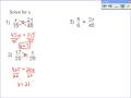 Solving Proportions with Cross Products