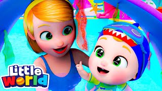 First Swimming Lesson 🌊 Learning to Swim for Kids