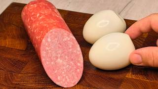Ну очень вкусный салат! Салат "Деревенский" за 10 минут! Все обалдели, когда попробовали!