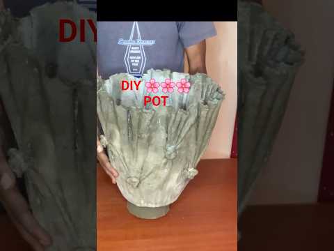 🌸 DIY Cement & Towel Flower Pot | Easy Garden Decor Idea 🪴