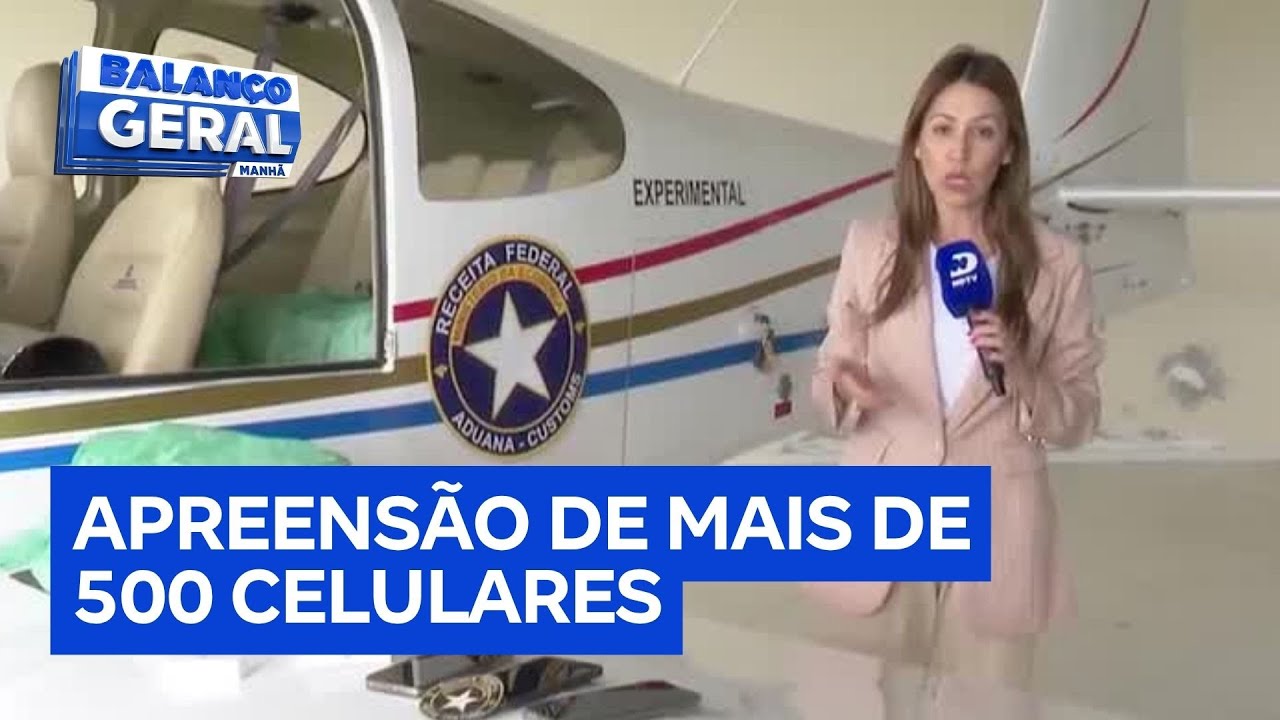 Polícia apreende mais de 500 celulares em avião dentro de condomínio em Santa Catarina