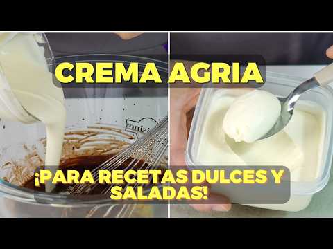 SOUR CREAM o CREMA AGRIA | ¡Para recetas dulces y saladas!