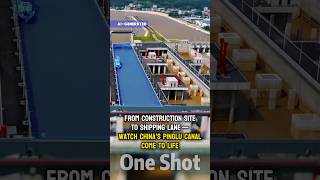 From construction site to shipping lane — watch #china ’s Pinglu Canal come to life #fyp #ship #tech