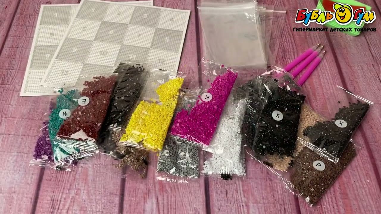 Фотомозаика QBRIX алмазная из любой фотографии 3шт на магнитных основах 22800эл с 8лет - видео