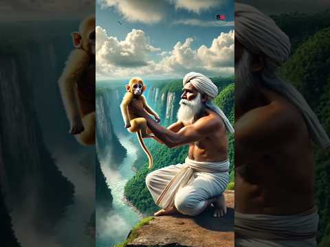 The Monkey’s Fall and the Divine Miracle | बंदर की आख़िरी गिरावट और चमत्कार #shorts #monkey