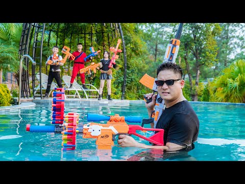 Nerf Guns War : InEpic Money Battle! 💰 Between S.W.A.T SEAL Team Fight Boss Criminal Group Dangerous