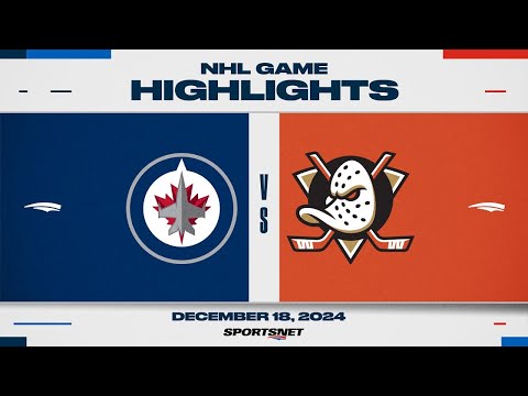 NHL Highlights | Jets vs. Ducks - December 18, 2024 - BVM Sports