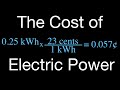 Electricity Usage and Cost Concepts