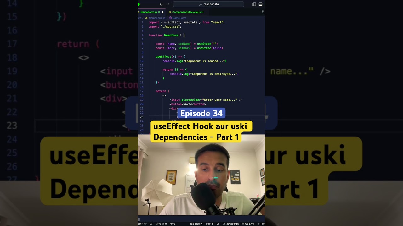 useEffect ki Dependencies smjhna zaruri hai 🤓 #reactjstutorial