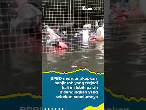 Viral! Banjir Rob Semarang Rendam Kawasan Pabrik, Warga Ramai-ramai Tuntun Motor