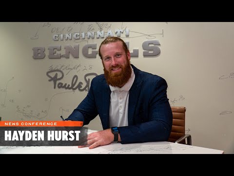 Bengals Free Agency News Conference: Hayden Hurst | Cincinnati Bengals video clip