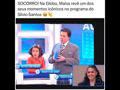 Maísa revê um dos seus momentos mais icônicos o lado de Silvio Santos #pov #maisasilva #silviosantos