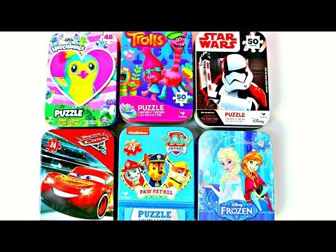6 PUZZLES Frozen Trolls Paw Patrol Hatchimals Star Wars Cars|Mundo de Juguetes