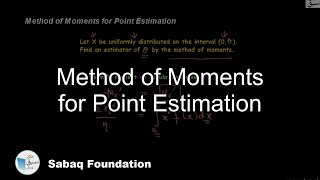 Method of Moments for Point Estimation