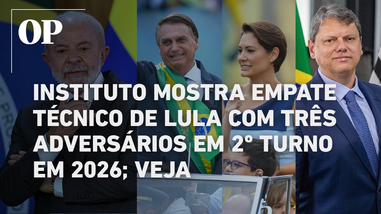 Pesquisa mostra empate técnico de Lula com Bolsonaro Michelle e Tarcísio em cenários de 2º turno