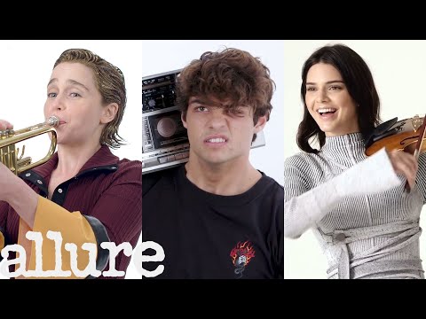 Emilia Clarke, Kendall Jenner and More Celebs Try Musical Things They've Never Done Before | Allure