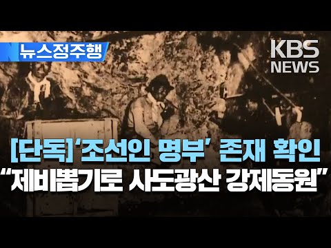 [단독]일본 사도광산 '조선인 명부' 존재 확인…"공개 거부"/"아버지 제비뽑기로 강제동원"…아들 증언//[뉴스정주행] 2023년 4월 22일(토)/KBS