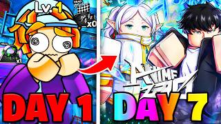 I Spent 1 WEEK Going NOOB To PRO In Anime Zero! (Roblox)