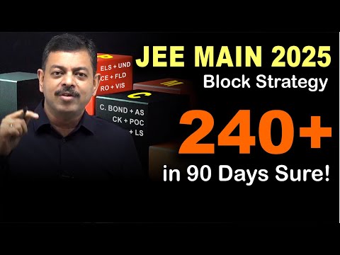 JEE Main 2025 Block Strategy | 240+ in 90 days | A Perfect Study Plan