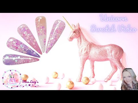 Unicorn Glitter Swatching - New & Exclusive to Miss Lucy's Boutique