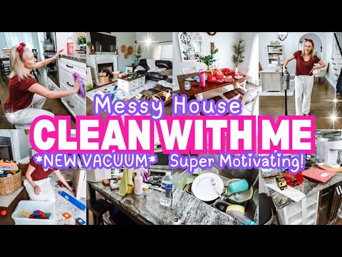 Messy House Cleaning Motivation-Clean with Me- Speed Cleaning