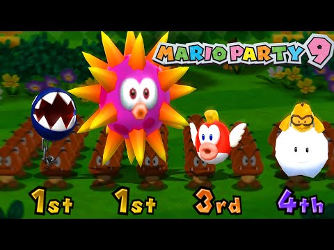 Mario Party 9 Step It Up - Chain Chomp vs Cheep Cheep vs Daisy vs Yoshi #MarioGame Master Difficulty