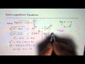 Solving Logarithmic and Quadratic Equations