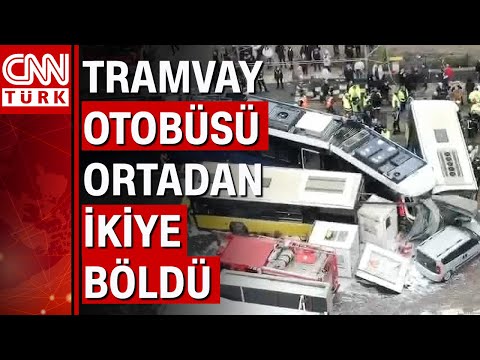 İstanbul'da korkunç kaza! Tramvay ile İETT otobüsü çarpıştı! Çok sayıda yaralı var