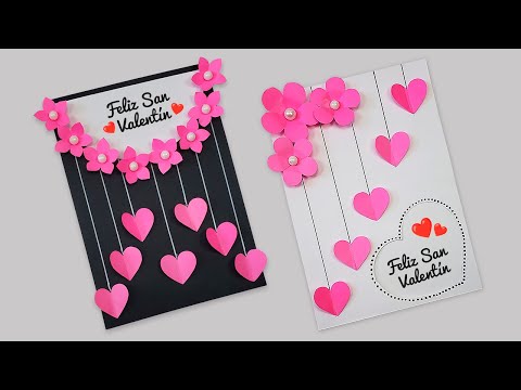 Hermosa tarjeta hecha a mano para San Valentín 🥰 Valentine's day Card making | 14 de Febrero