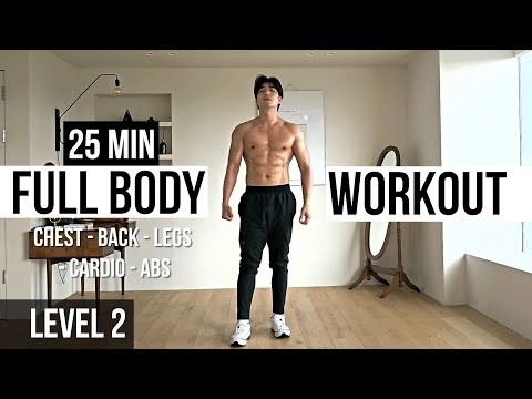 25 Min FULL BODY WORKOUT | No Equipment | No Repeat | 25 전신 운동 루틴 (장비 없음)