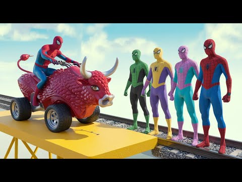 GTA 5 Epic Water Ragdolls | Spider- Man Vs Minions and Hulk Jumps / Fails ep live .9 #shorts