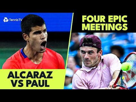 Carlos Alcaraz vs Tommy Paul: All 4 EPIC Matches 🍿