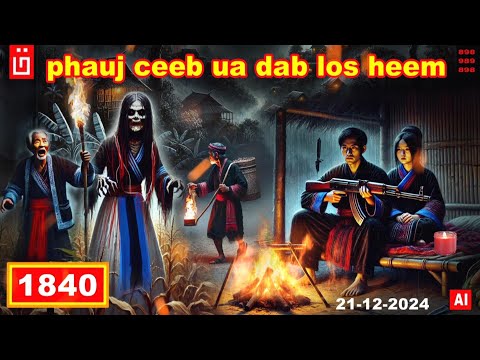 dab hais hmoob - 1840 - 21-12-2024 phauj ceeb ua dab los hem, ป้าแจ้งมาหลอก, The night At farm.