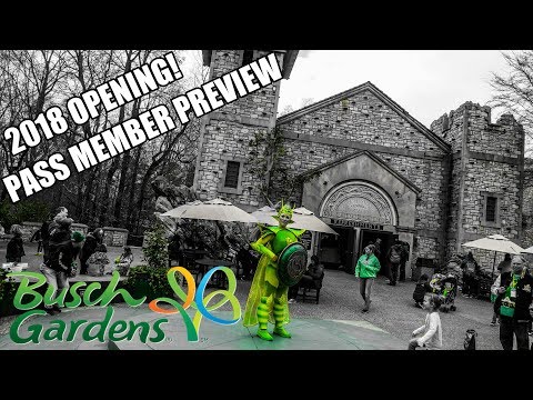 Busch Gardens Williamsburg 2018 Opening! Pass Member...