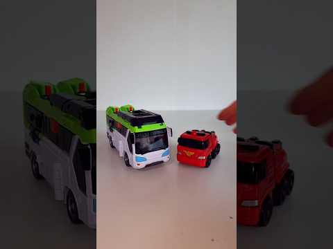 Bus & fire truck tobot transfomers