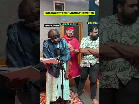 Railway Station Announcement Be Like 😂😂 #vikkals #recordingsessions