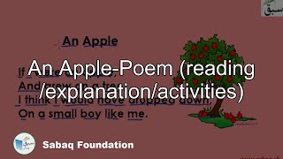 An Apple-Poem (reading /explanation/activities)