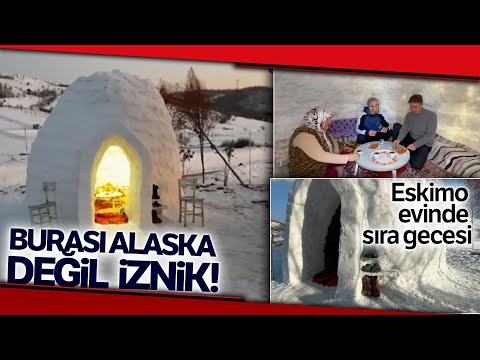Emekli Öğretmen Oturduğu Mahalleye Eskimo Evi Yaptı; Kapıdan Misafiri Eksik Olmadı