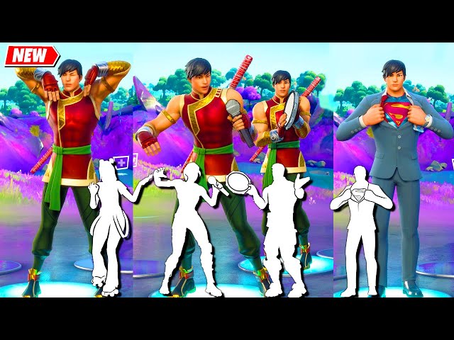 Fortnite SHANG-CHI doing All Built In Emotes シ